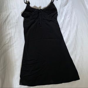 Hollister black simple dress with bow on front